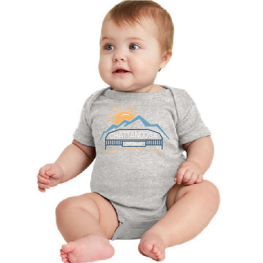 Grey Infant Chattanooga Sunrise Onesie by Raphael Rodriguez