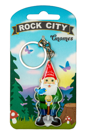 Rock City Gnome Keychain