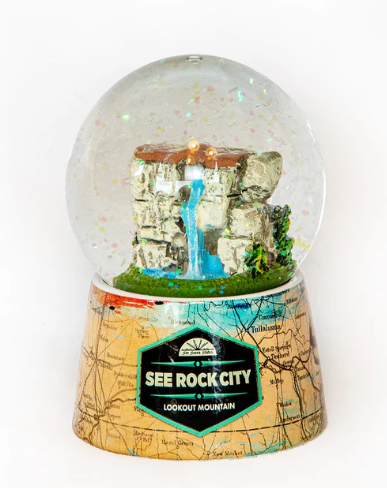 Rock City Map Program Snow Globe