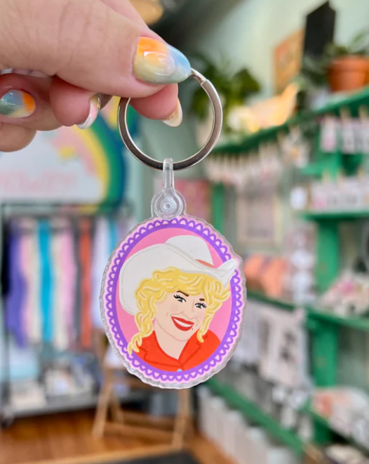 Dolly With Frame Keychain-Paris Woodhull