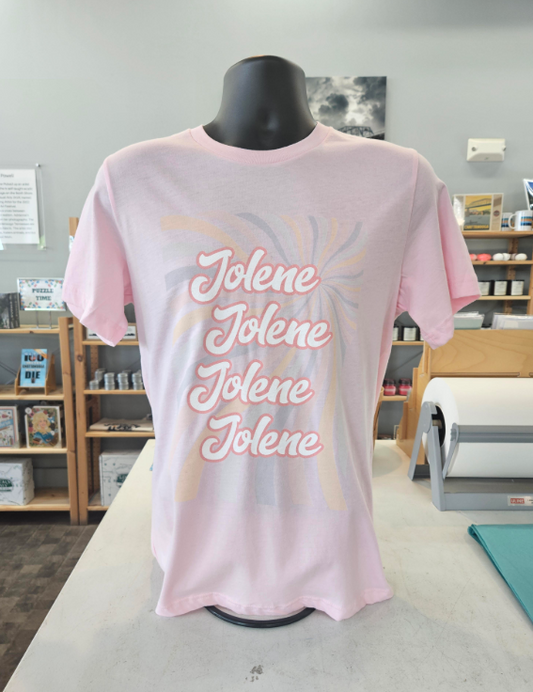 Julie Simpson - Jolene Pink T-shirt / X-Large
