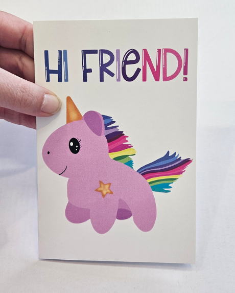 Hi Friend! - Unicorn Card-Wanderland