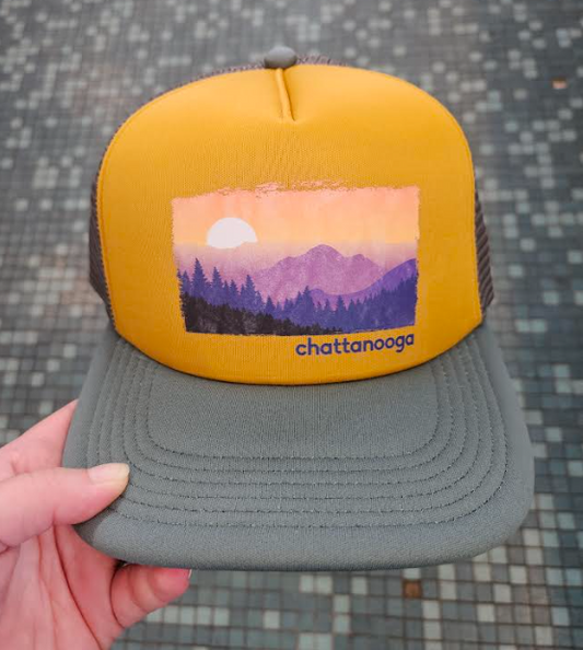 Chattanooga Purple Mountains Hat - Yellow, Green, & Grey