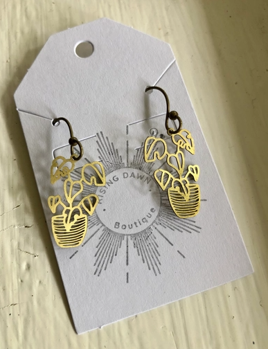 Houseplant Earrings-Rising Dawn