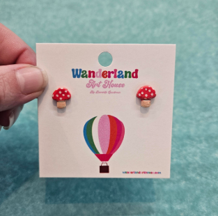 Mushroom Stud Earrings-Wanderland