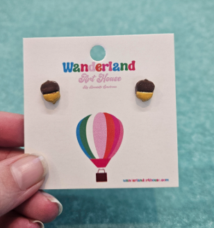 Acorn Stud Earrings-Wanderland