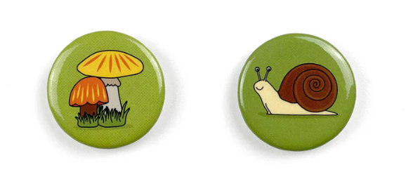 Mushroom and Snail Magnet Set-Smarty Pants