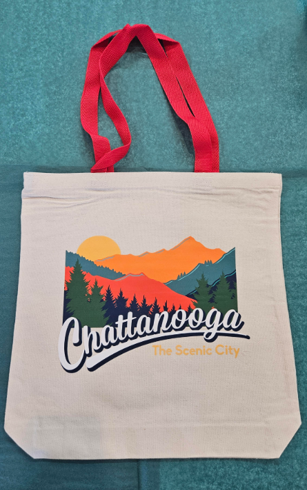 Scenic City Tote Bag-Red Handles