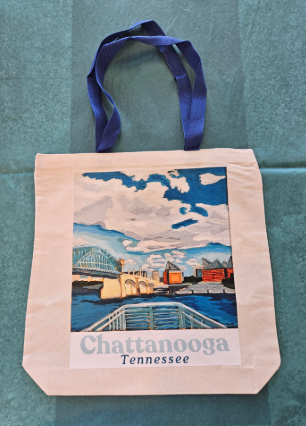 Sunny Day Tote-Blue Handles