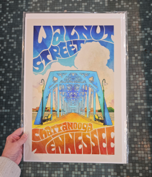 Walnut Street Bridge Poster 12x18-Steven Llorca