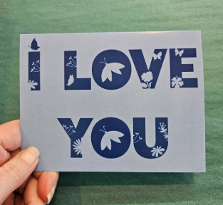 I Love You Blue Butterflies Greeting Card-Wanderland