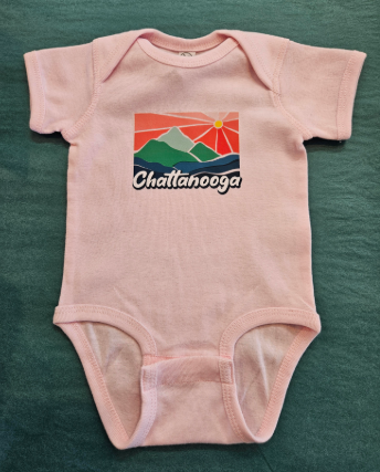 Pink Sunburst Onesie-New South
