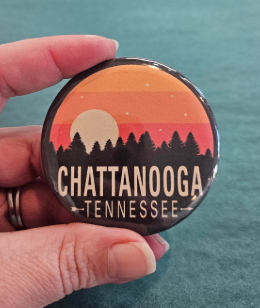 Happy Orange Sunrise 2.25 Button-New South