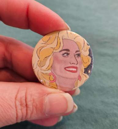 Dolly Two 1.25 Inch Button-Wanderland