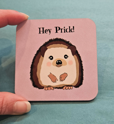 Hey Prick Wooden Magnet