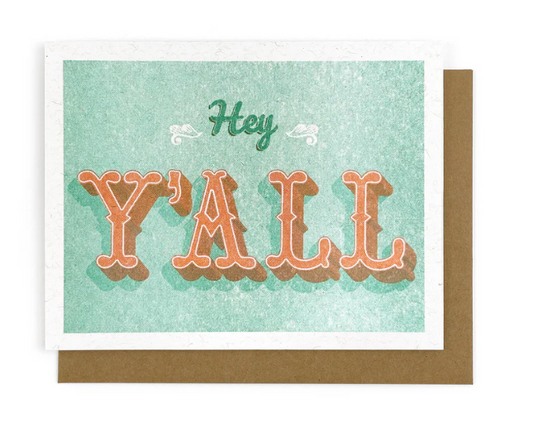 Hey Y'all Greeting Card-Smarty Pants