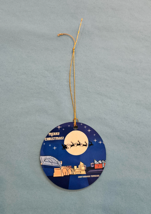 Chattanooga Christmas Night Wooden Ornament-Wanderland