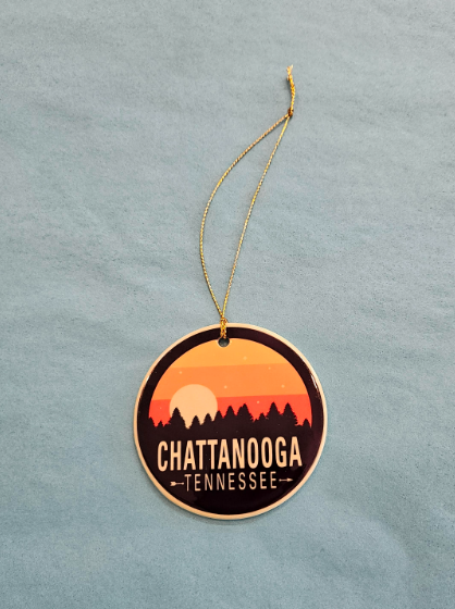 Happy Orange Sunset Ceramic Ornament-New South