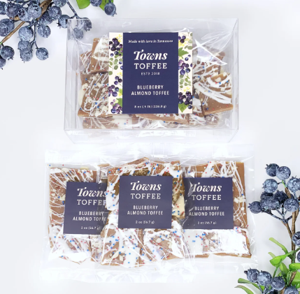 Blueberry Almond Toffee- Towns Toffee