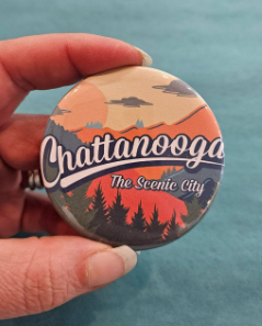 Walnut Street Bridge Round Magnet