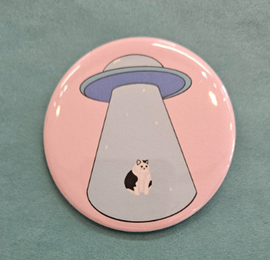 UFO Cat 2.25 Inch Button-Wanderland