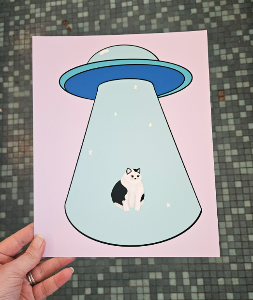 UFO Cat 8x10 Print-Wanderland
