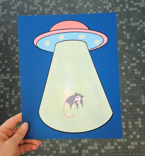 UFO Possum 8x10 Print-Wanderland