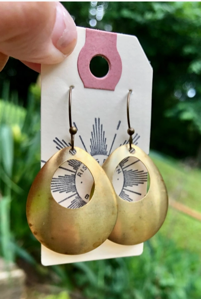 Brass Mid-Century Modern Earrings