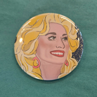 Dolly Be The Star 2.25 Inch Button-Wanderland