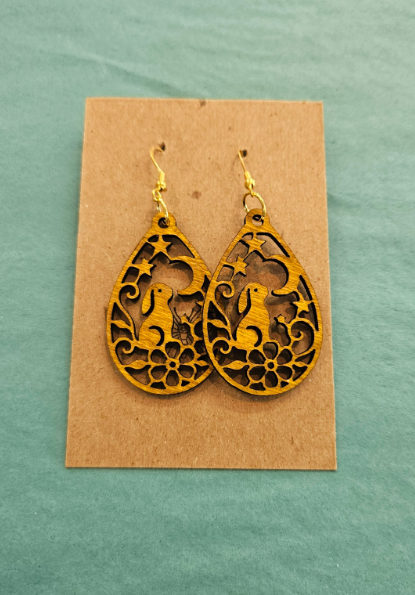 Bunny & Moon Earrings-Wanderland