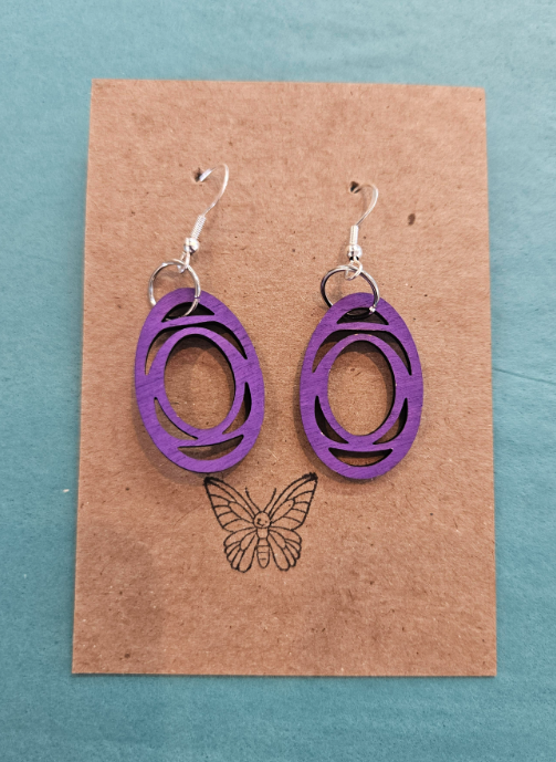 Abstract Circle And Oval Earrings-Wanderland