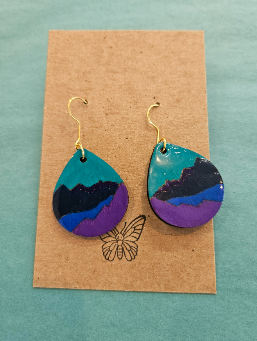 Mountain Stream Teardrop Earrings-Wanderland