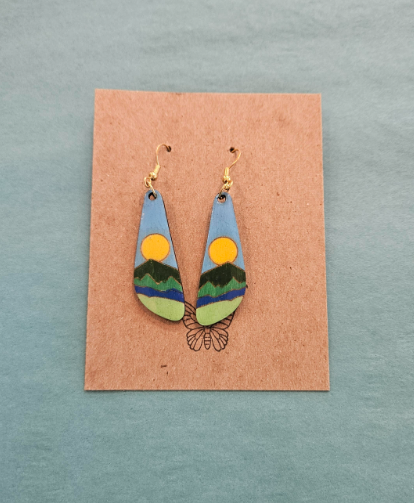 Sunrise Mountain Dangle Earrings-Wanderland