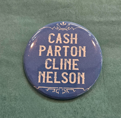 Cash Parton Cline Nelson 2.25 Inch Button