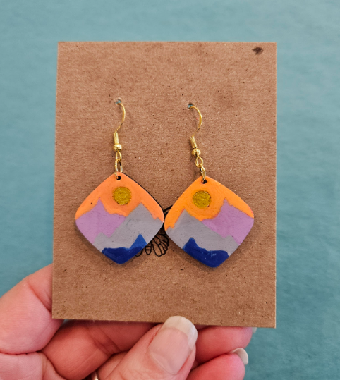 Diamond Mountain Sunset Earrings