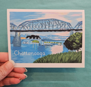 Chattanooga Sunset On The River Greeting Card