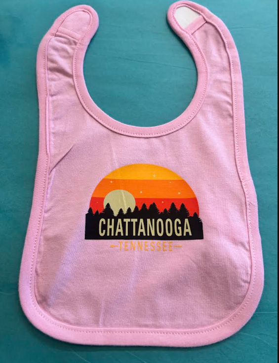 Happy Orange Sunset Bib