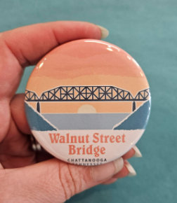 Walnut Street Bridge Round Magnet