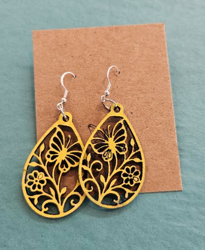Butterfly & Flower Earrings-Wanderland
