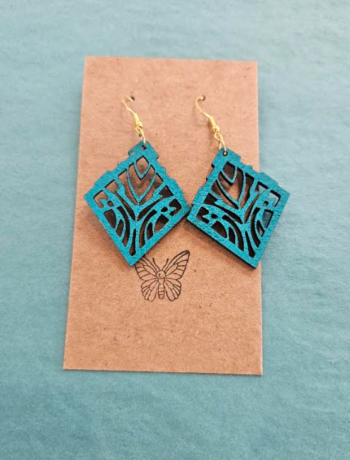 Diamond Framed Earrings-Wanderland