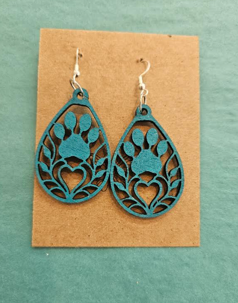 Paw Print Earrings-Wanderland