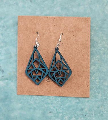 Geometric Diamond Earrings-Wanderland