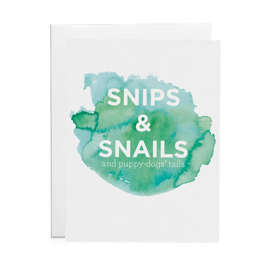 Snips & Snails and Puppy Dog Tails - Chris Lykins Lost Art Greeting Card