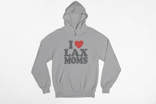 I Heart LAX Moms Fleece Hoodie